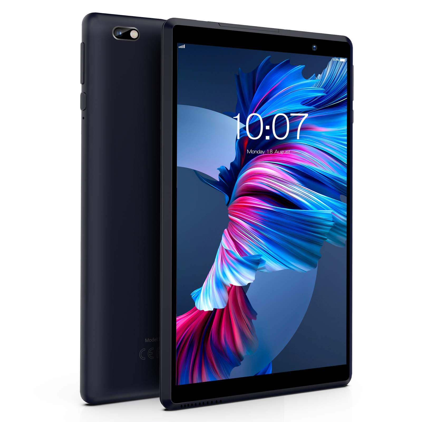Pritom 8 Inch Android Tablet - 2GB RAM 32GB Storage, Quad Core Processor, HD IPS Screen, Dual Camera (2MP Front + 8MP Rear), WiFi Bluetooth - Portable Tablet PC for Work, Study & Entertainment (Black)