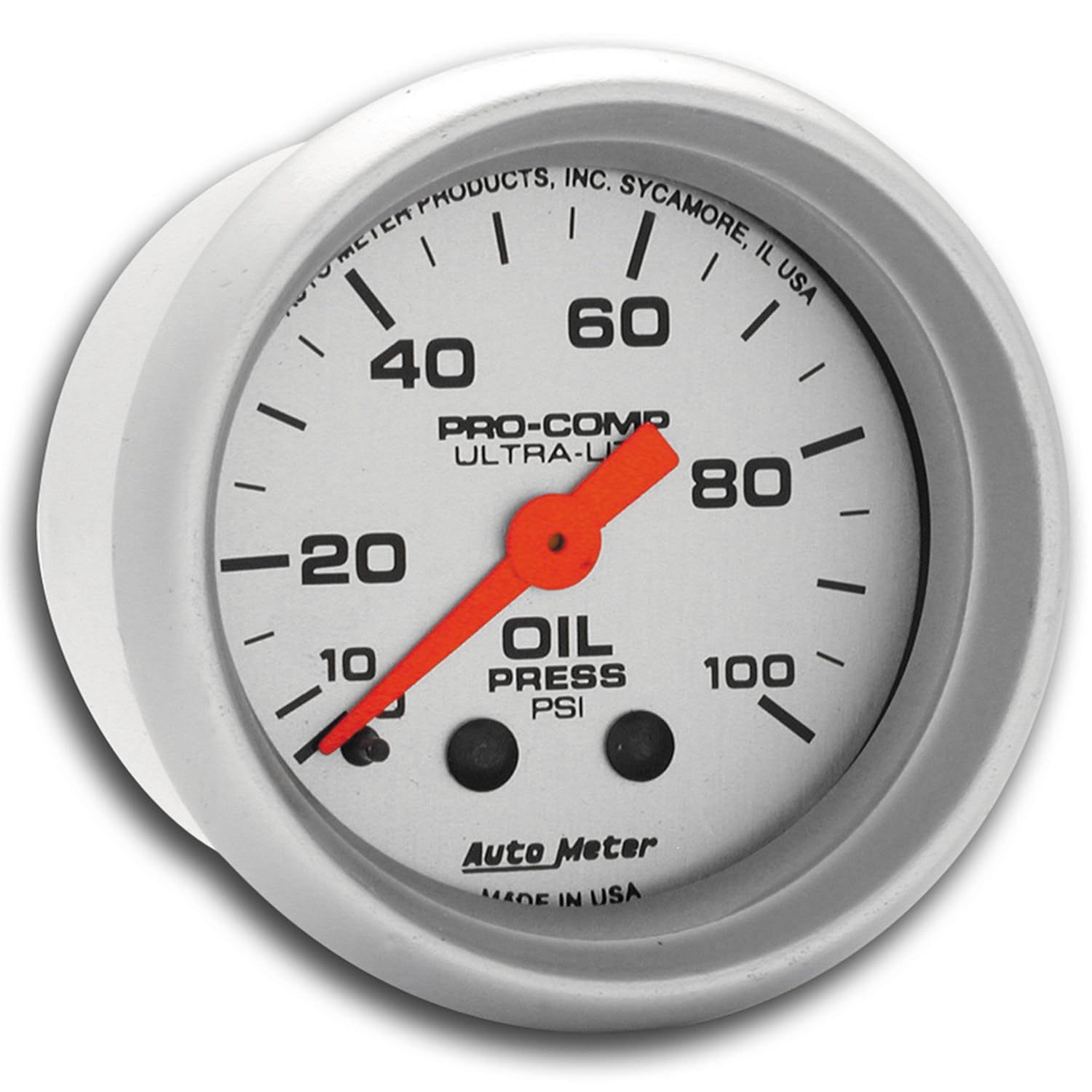 Auto Meter 4321 Ultra-Lite Mechanical Oil Pressure Gauge - 2-5/16