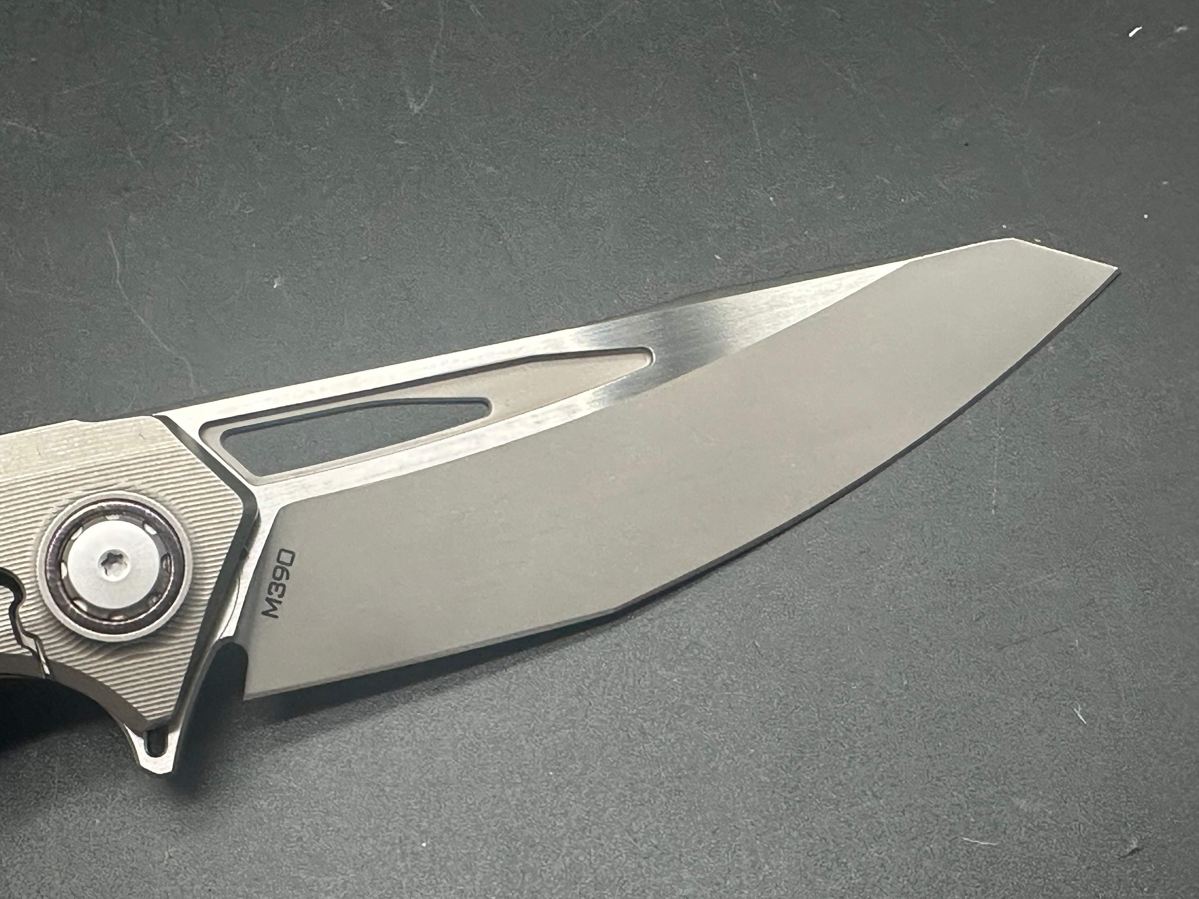 Kevin John Venom Maverick Titanium & Carbon Fiber Handle Folding Knife with M390 Steel Blade - EDC, Outdoor, Camping, Survival Gear
