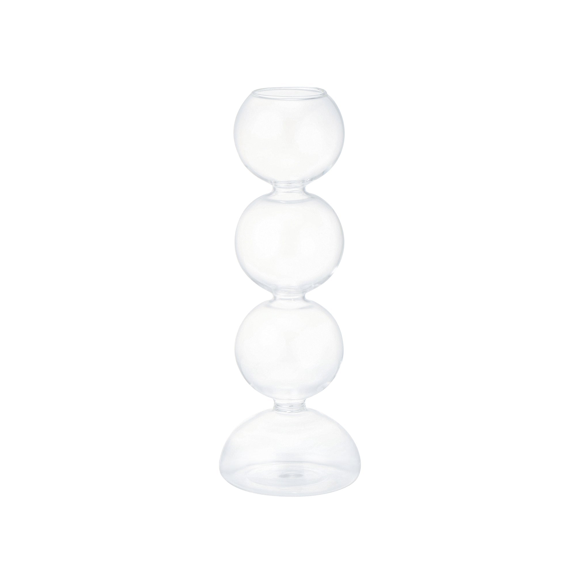 Clear Small Bubble Glass Flower Vase - Elegant Home Decor for Centerpieces, Wedding Decorations & Tabletop Displays