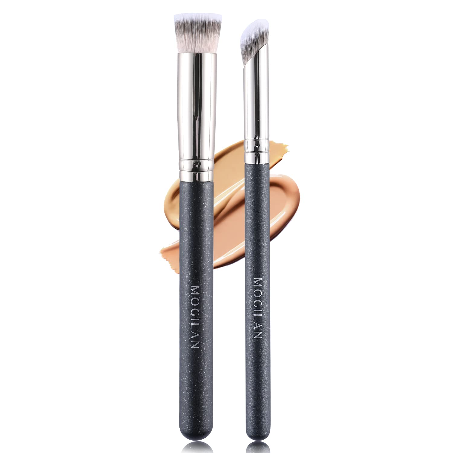 Professional Concealer Brush for Under Eye & Face Makeup - Flat Top Angled Blending Brush for Liquid, Cream & Powder Cosmetics (272/370S) | Perfect for Contouring, Buffing & Seamless Eyeshadow Application