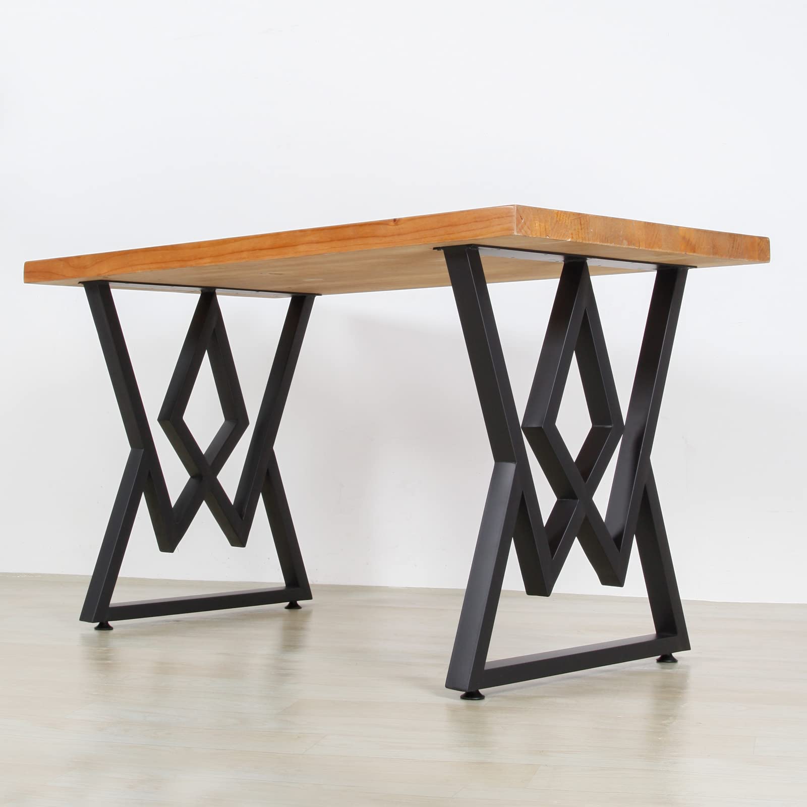 SSS Furniture 2-Piece Black Cast Iron Metal Table Legs - 28