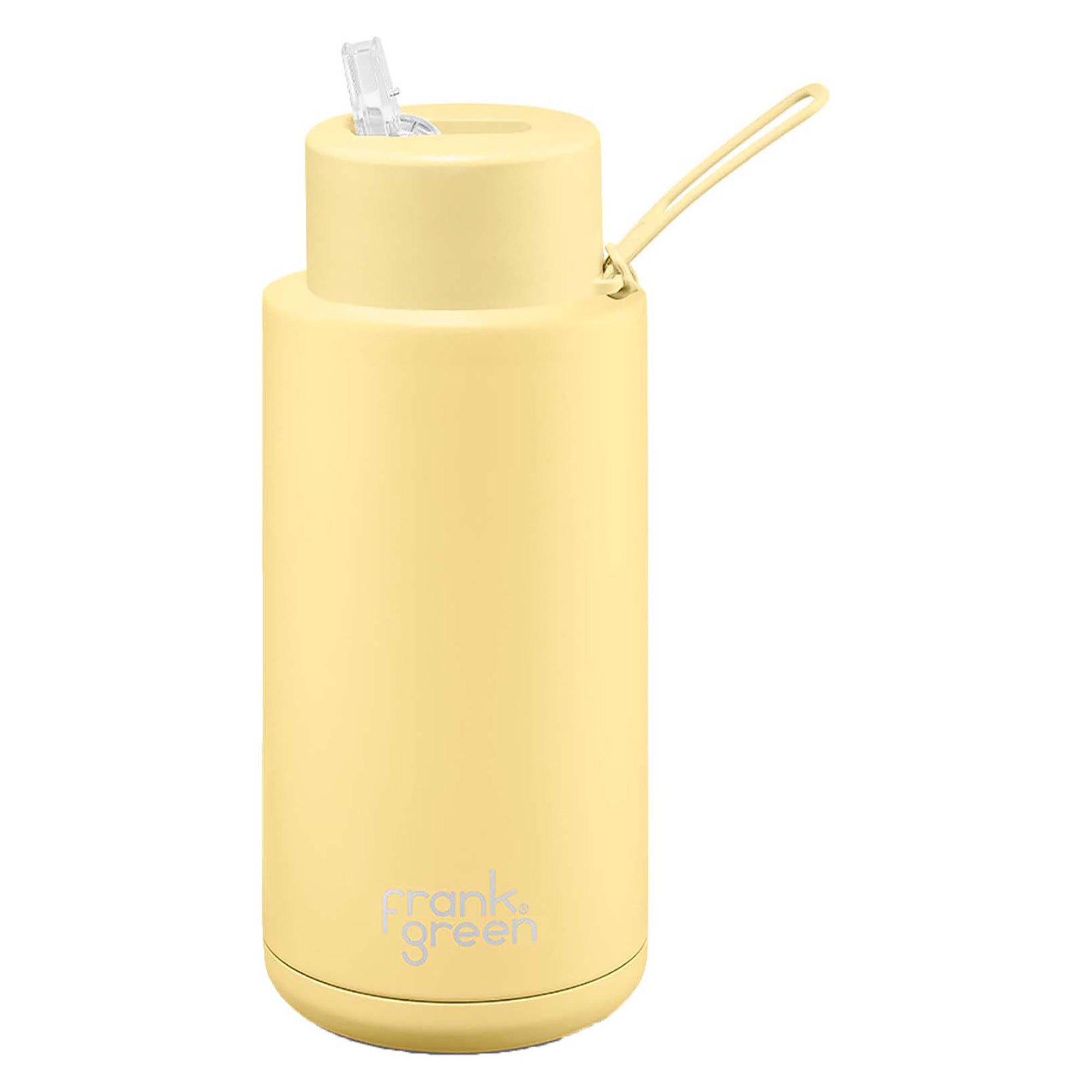 1L Ceramic Reusable Straw Lid Water Bottle - Eco-Friendly Travel Mug for Hot & Cold Drinks - Perfect for Office, Gym, Hiking and Outdoor Activities