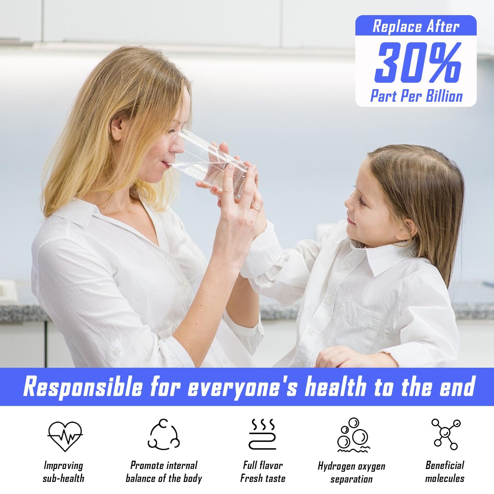 Premium SPE PEM Hydrogen Water Bottle Generator - Portable Hydrogen Water Ionizer Machine for Home, Office & Travel - Fast 3-Minute Hydrogen-Rich Water for Hydration, Detox & Wellness (Sliver-1200Pbb) - Ideal for Gym, Hiking & Daily Health Routine