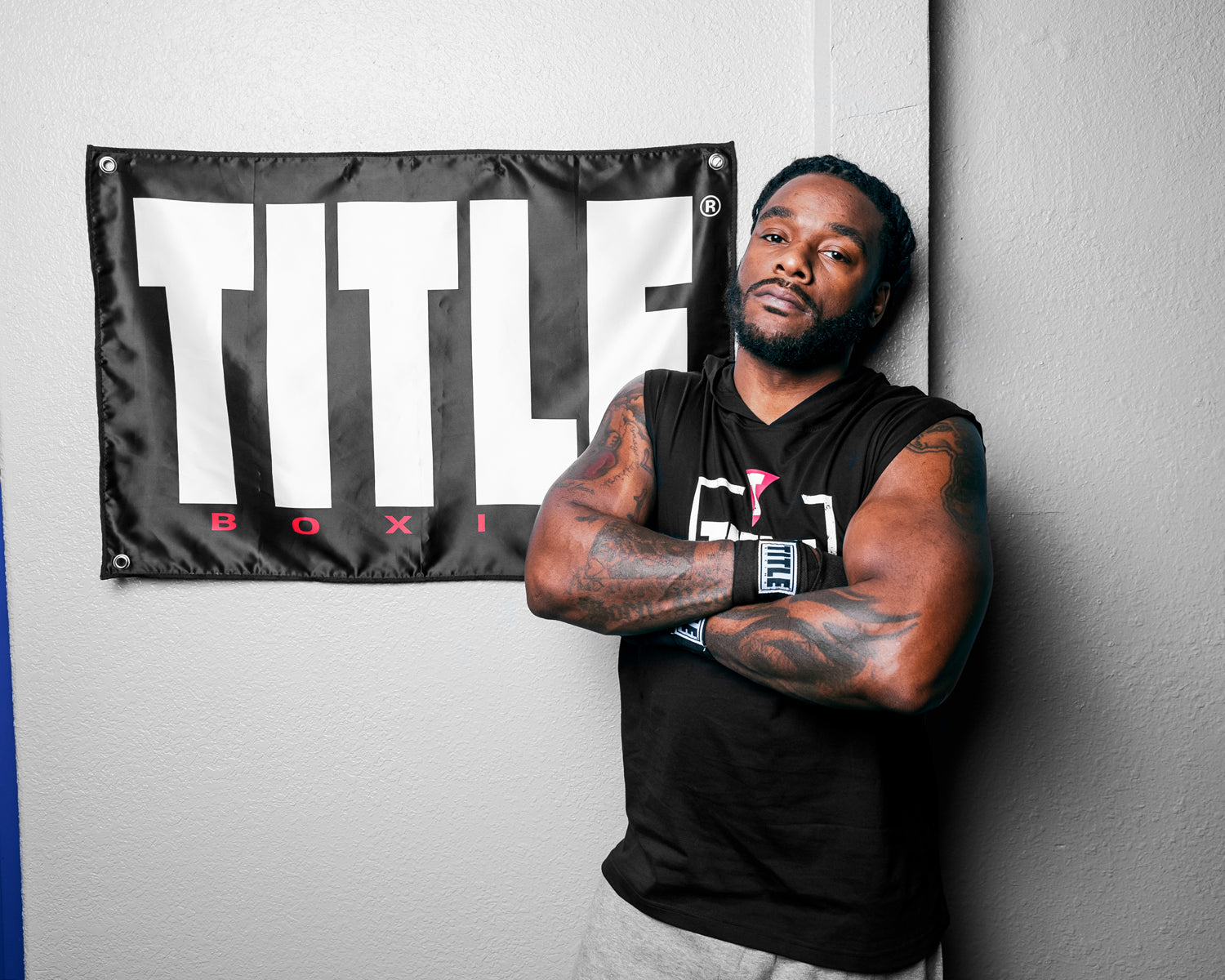 TITLE Boxing Big Logo Banner - Heavy Duty Vinyl Gym Banner for Boxing Gyms & Fitness Studios - Perfect for MMA Training, Boxing Clubs & Sports Events