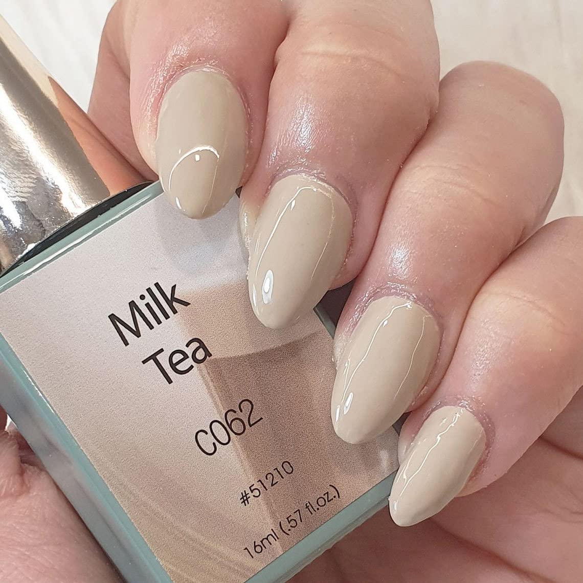 CANNI 16ml Gel Nail Polish - Large Bottle Milk Tea Series, Shining Color Soak Off UV Gel Varnish, Requires UV Light to Cure (C062) - Perfect for Salon, Home Manicure & Nail Art Designs