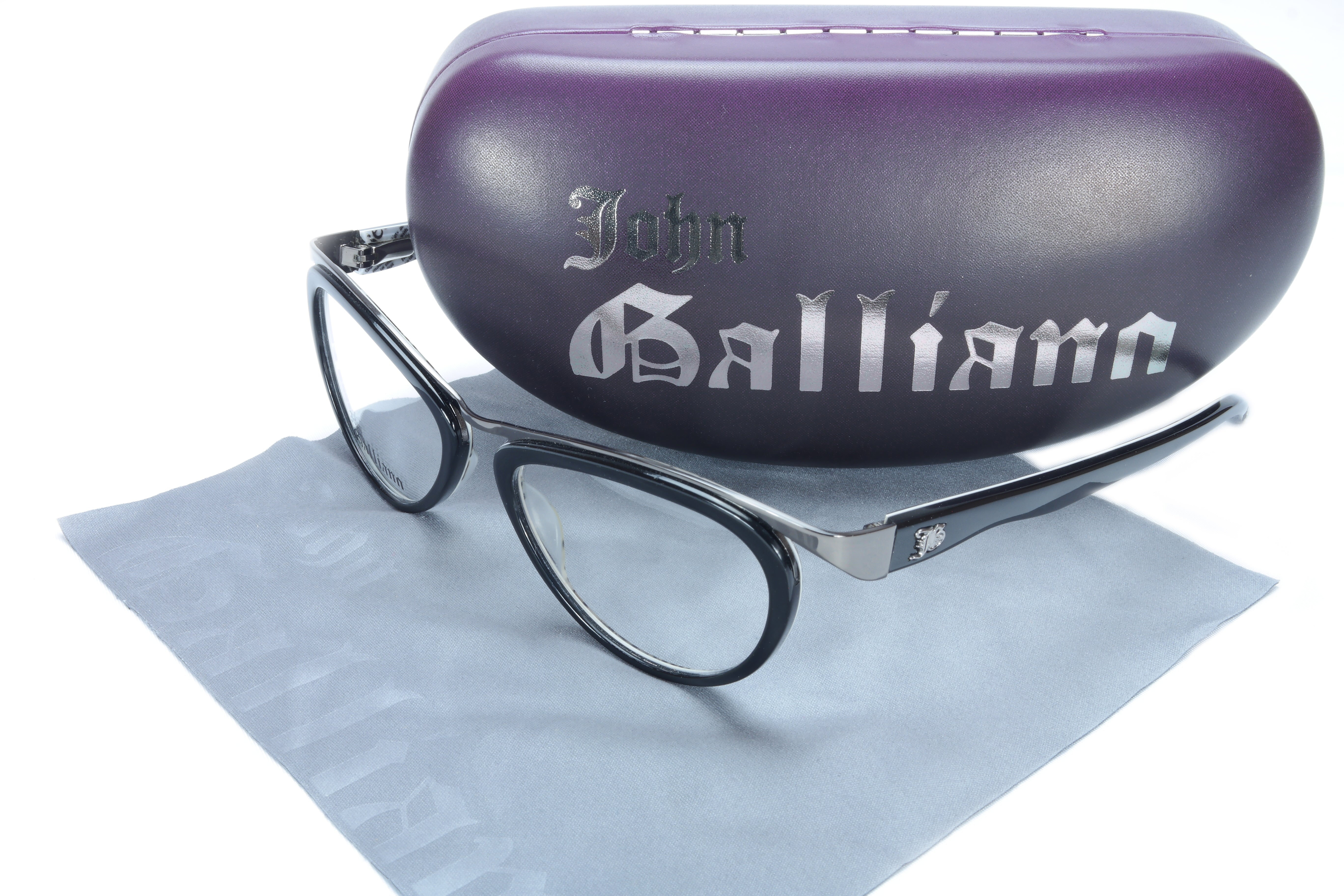 John Galliano JG5008 004 Acetate & Metal Eyeglass Frames - Handmade in Italy - Premium Designer Glasses for Men & Women - Perfect for Work, Reading & Fashion Accessories