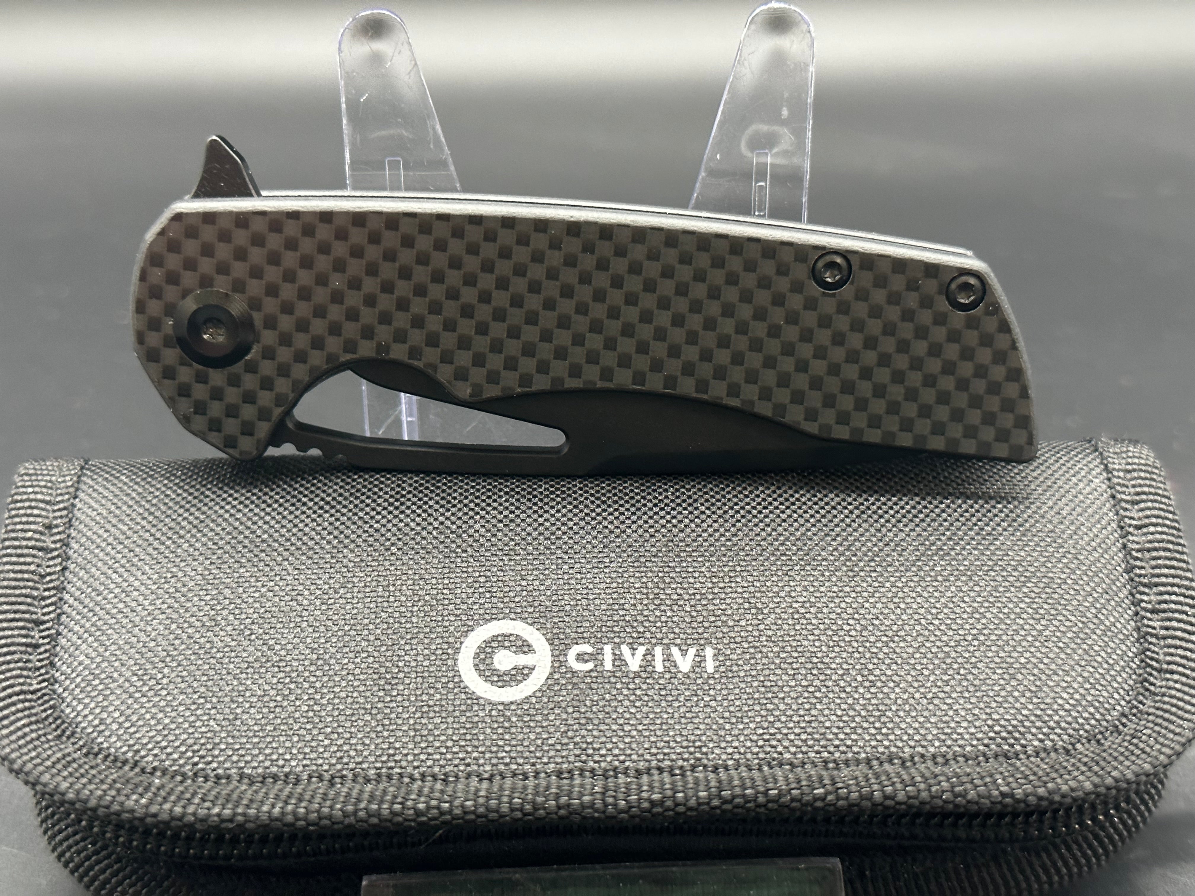 Kansept Kryo Liner Lock Folding Knife - Carbon Fiber & G10 Handle - EDC Pocket Knife for Outdoor, Camping, and Everyday Carry
