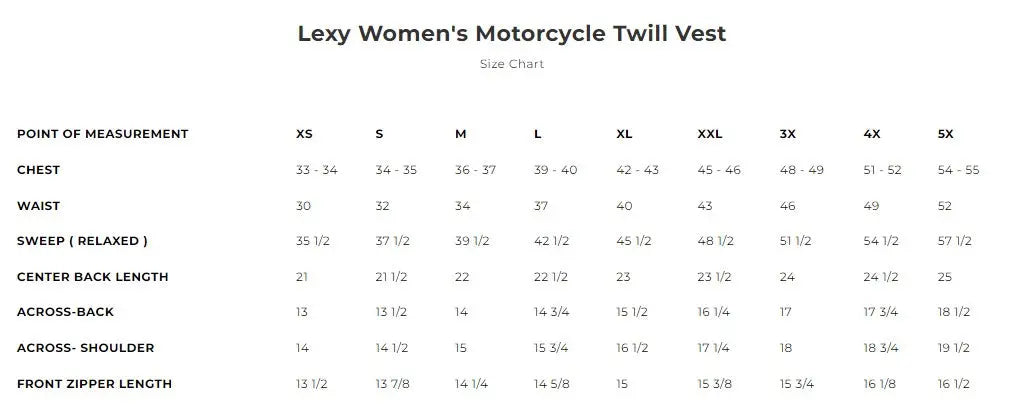 First MFG Co. Women's Lexy Motorcycle Twill Vest - Stylish Biker Jacket for Riding & Outdoor Adventures