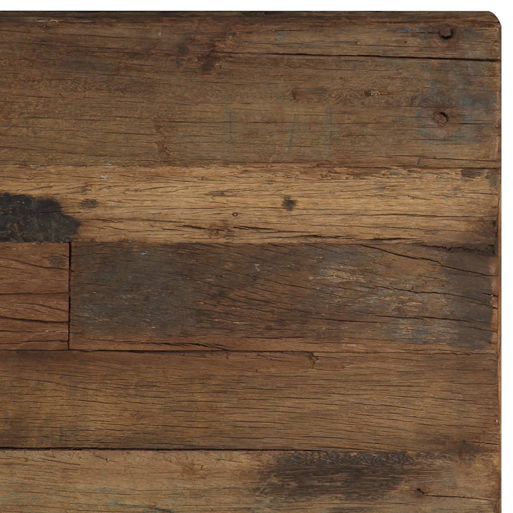 Solid Wood Coffee Table - Reclaimed Wood & Steel Industrial Style - 43.3