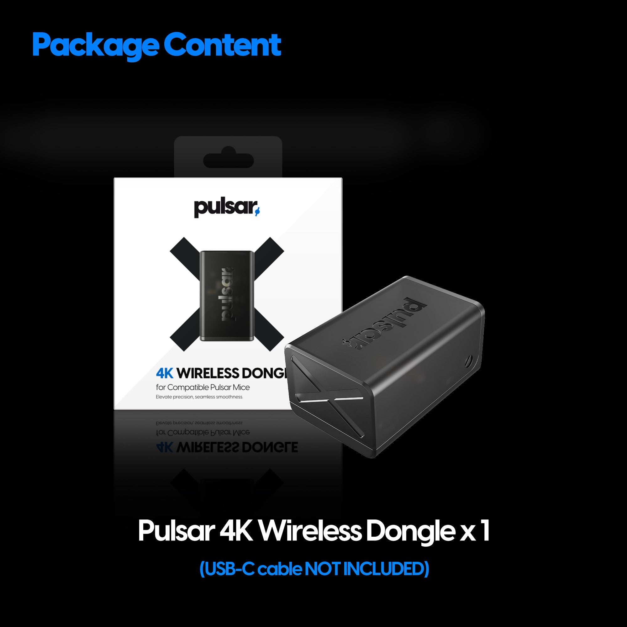Pulsar 4K Hz Wireless Gaming Receiver Dongle for PC & PS5 - Ultra-Low Latency Esports Performance for Competitive Gamers