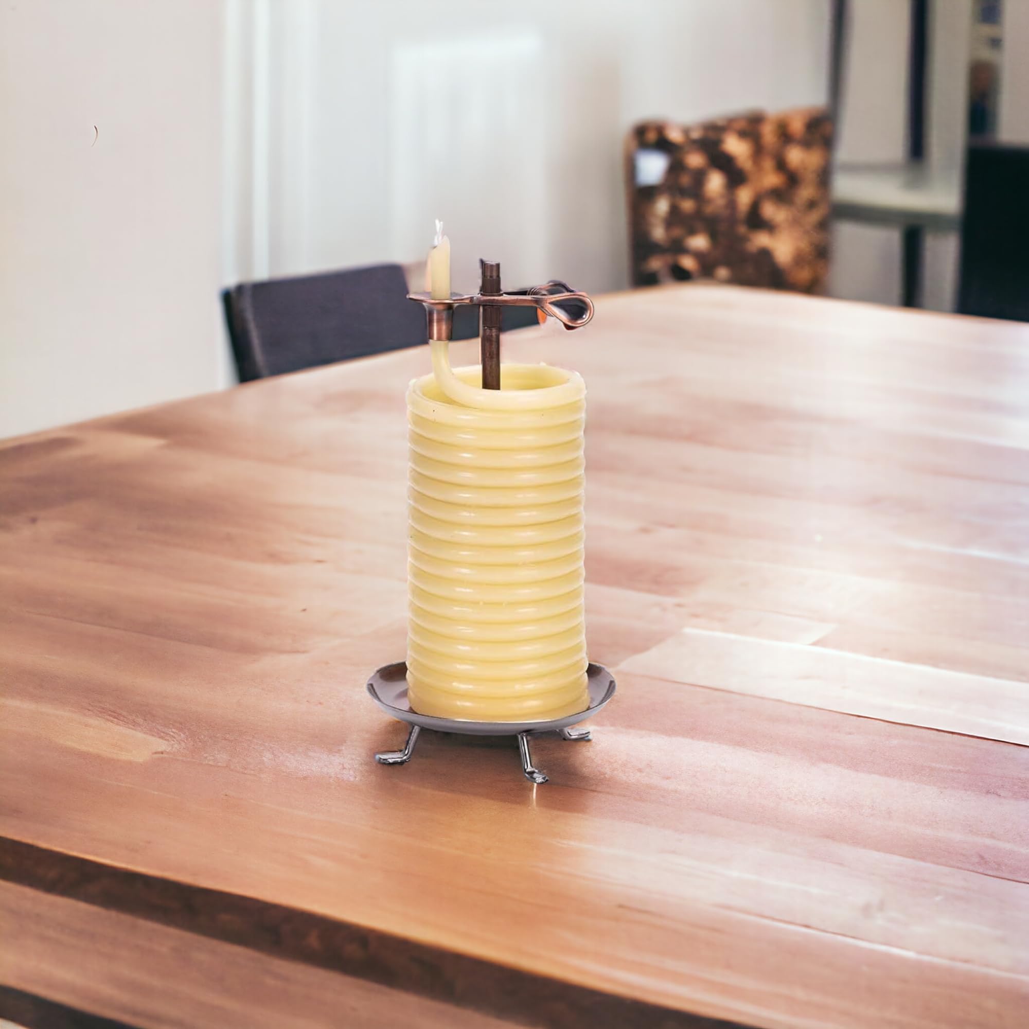 80-Hour Citronella Candle - Natural Beeswax with Cotton Wick, Eco-Friendly Outdoor Mosquito Repellent for Patio, Garden & Camping