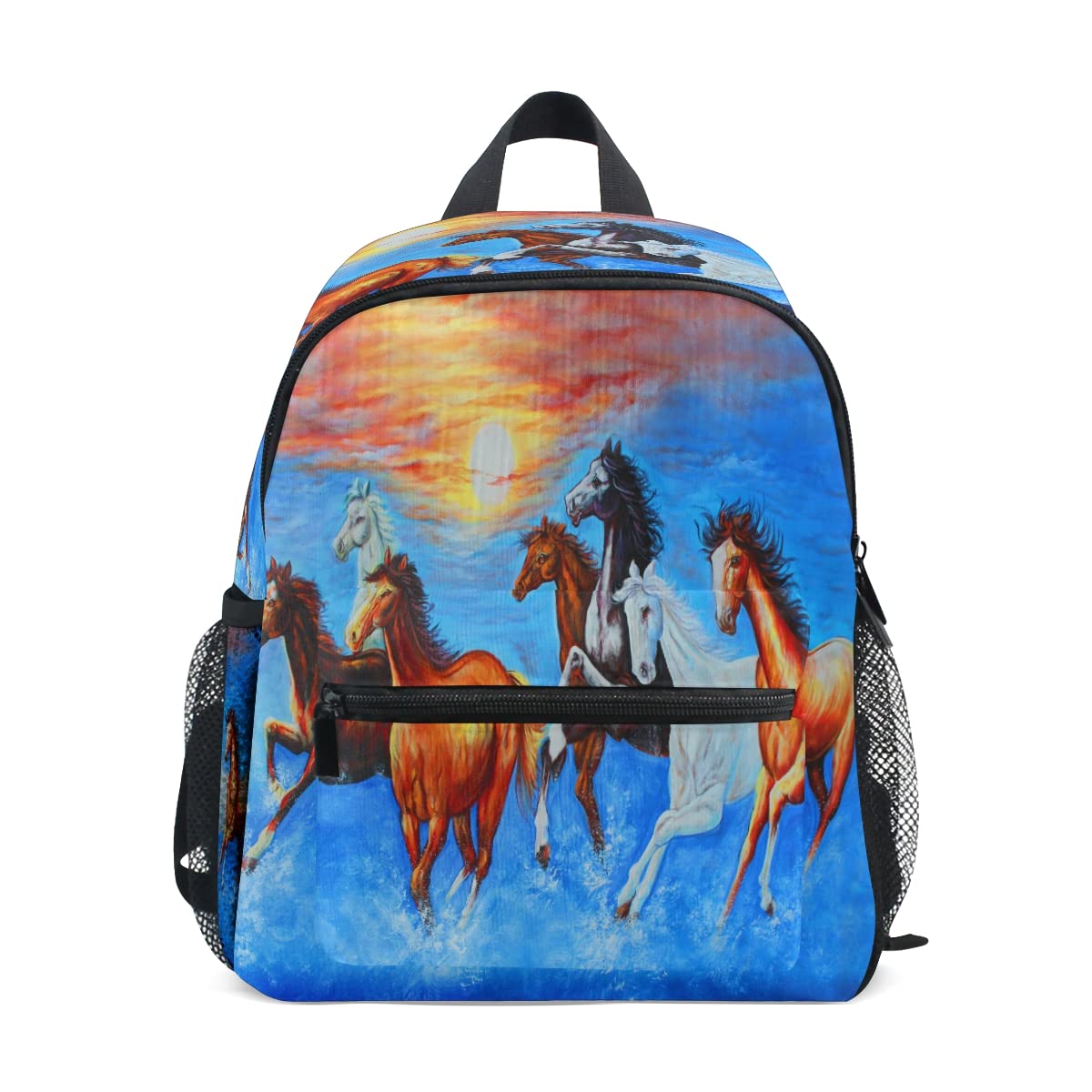Seven Running Horses Wildlife Backpack - Waterproof Kids Backpack for Boys & Girls, Durable Toddler Backpack for Preschool & Daycare - Perfect for School, Travel & Outdoor Adventures