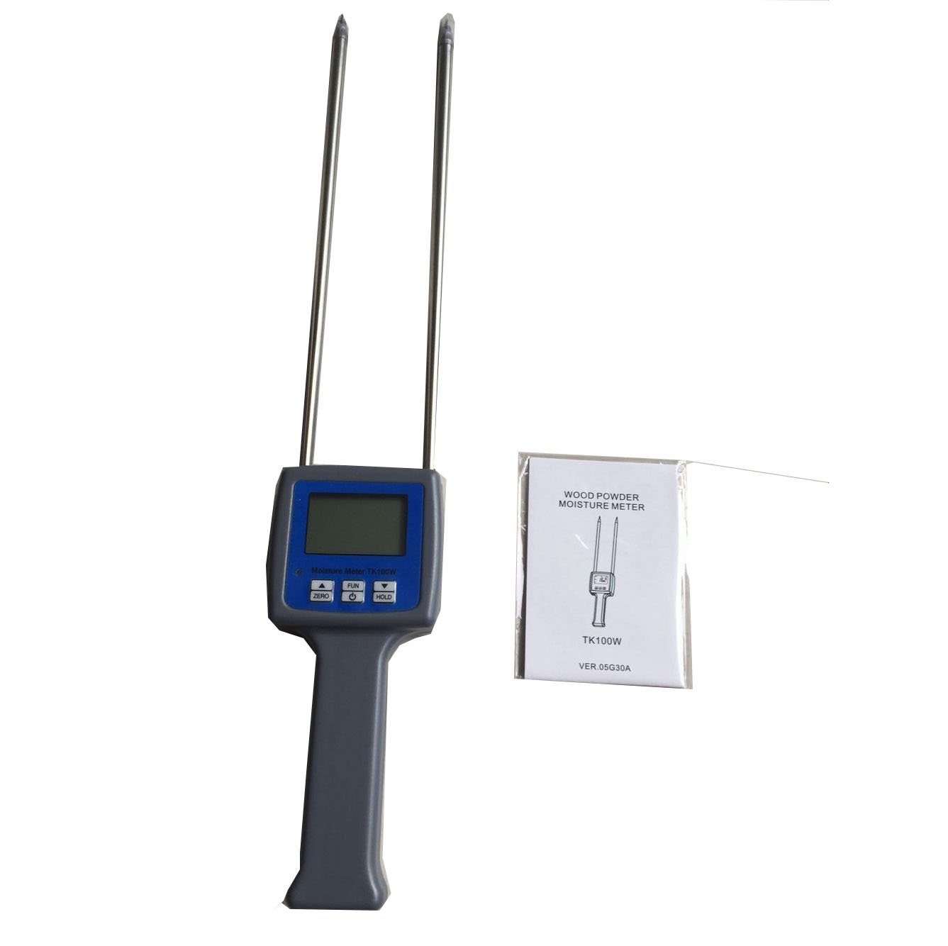 TK100W Digital Moisture Meter - 0-84% Range LCD Display for Wood Sawdust, Bamboo Powder & Hay Bale - Perfect for Lumber, Agriculture & DIY Woodworking Projects