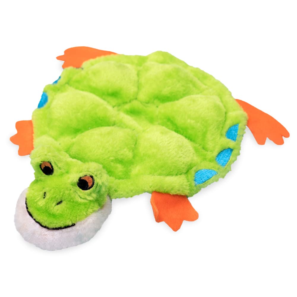 ZippyPaws Squeakie Crawler Dog Toy - No Stuffing Plush Chew Toy for Small, Medium & Large Dogs - Interactive Squeaky Puppy Toy for Boredom Relief - Soft Unstuffed Pet Toy (Toby The Tree Frog, 11