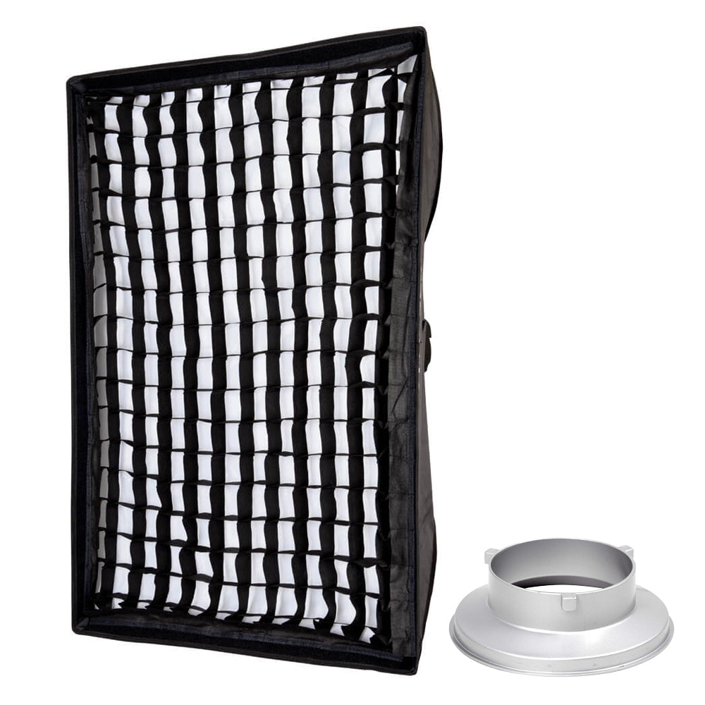 60x90cm (2'x3') Professional Rectangular Softbox with Mounting Ring - Perfect for Studio Photography, Portrait Lighting, and Product Shoots
