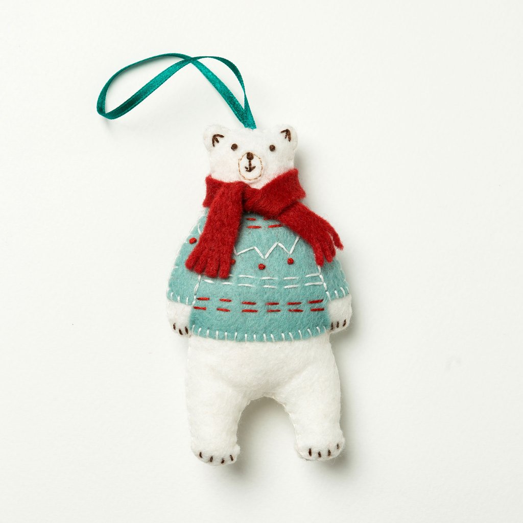 Polar Bear Felt Craft Mini Kit - DIY Sewing Kit for Kids & Adults - Fun Winter Craft Project for Home Decor & Gifts