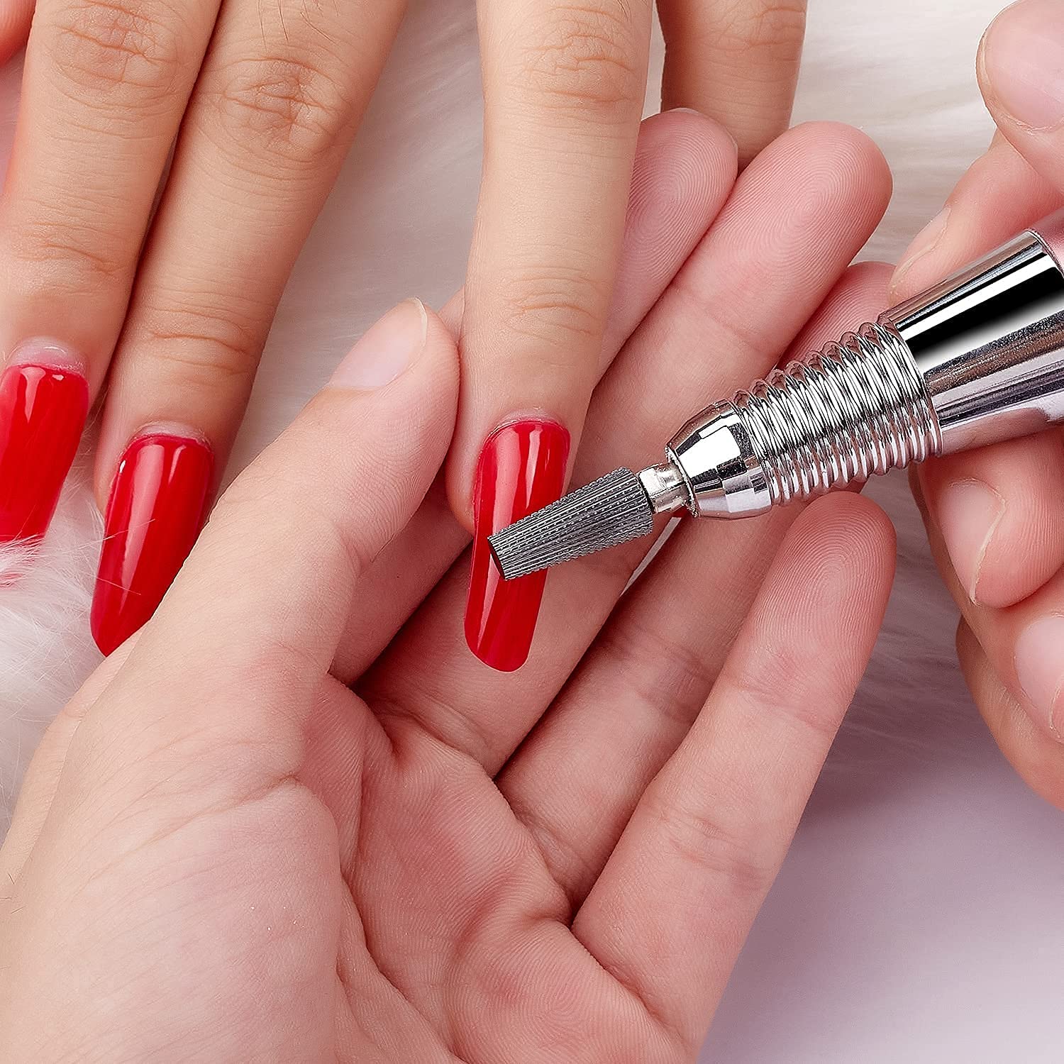Makartt Professional Electric Nail Drill Machine JD700 with 6 Nail Drill Bits - Fine Efile Bits & Tungsten Carbide Tips for Acrylic, Gel, Dip Powder Nails - Perfect for Home Salon & Professional Nail Technicians