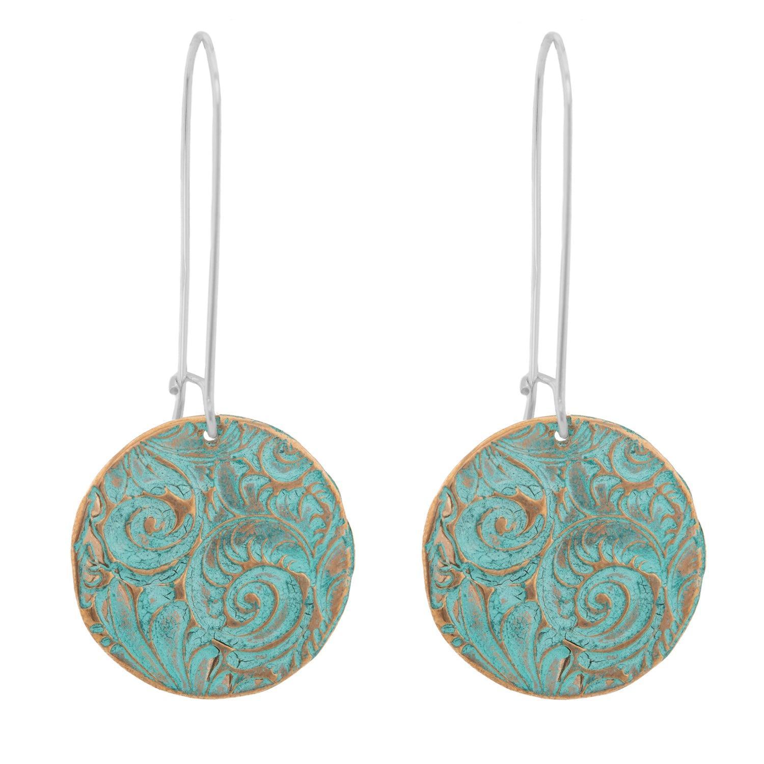 Elegant Plume Disc Earrings for Women - Large Feather Hoop Earrings | Perfect for Parties, Weddings & Everyday Wear