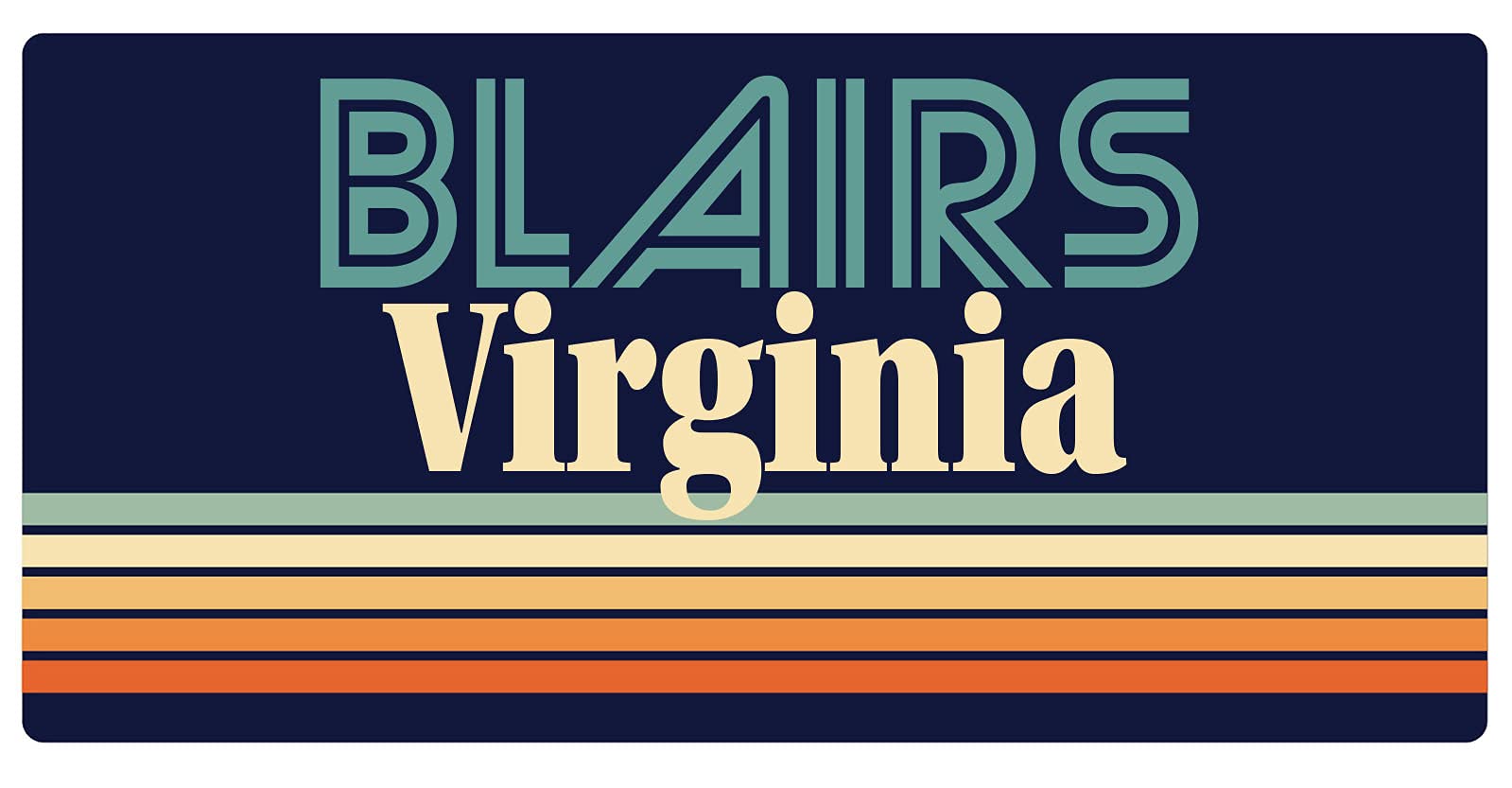 Blairs Virginia 5 x 2.5 Inch Retro Fridge Magnet - Vintage Style Decorative Refrigerator Magnet for Home, Office & Dorm Room Decor