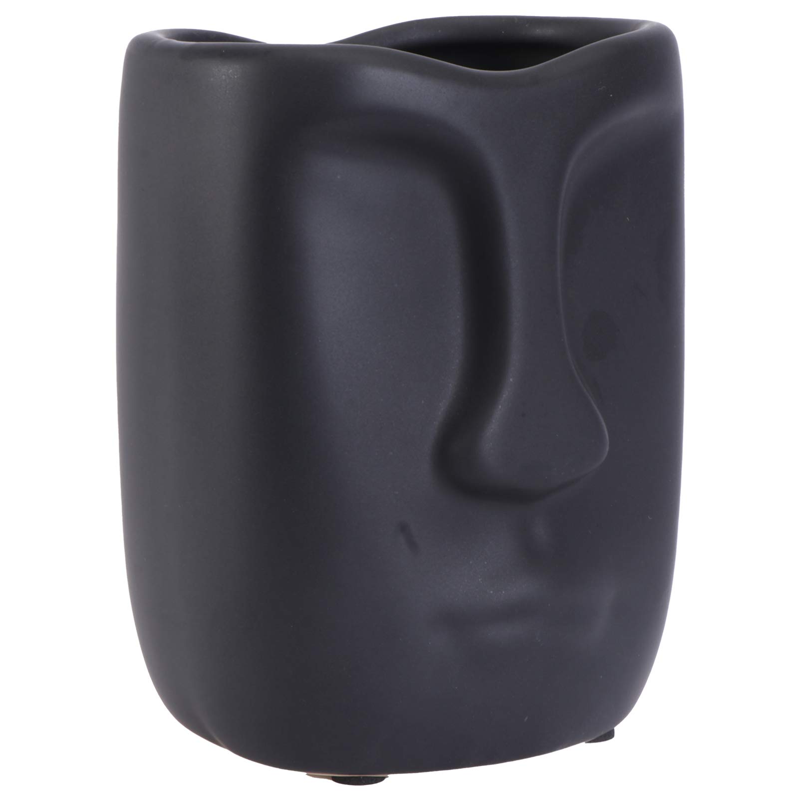 Happyyami Ceramic Face Planter - Modern Home Decor Flower Pot with Human Face Design for Indoor Plants, Succulents & Office Desk Decor