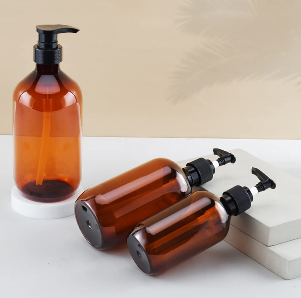 3PCS 250ML (8OZ) Empty Plastic Pump Bottles with Black Pump Tops - Refillable Containers for Shampoo, Conditioner, Body Wash, Lotion & Hand Soap Dispensers | Perfect for Bathroom, Shower, Salon & Travel Toiletries Storage