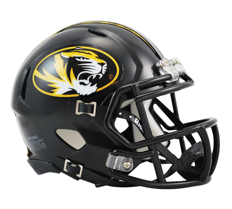 Missouri Tigers Riddell Speed Mini Helmet - Authentic NCAA Football Collectible for Fans & Decor - Perfect for Game Room, Office Display, and Sports Memorabilia Collection