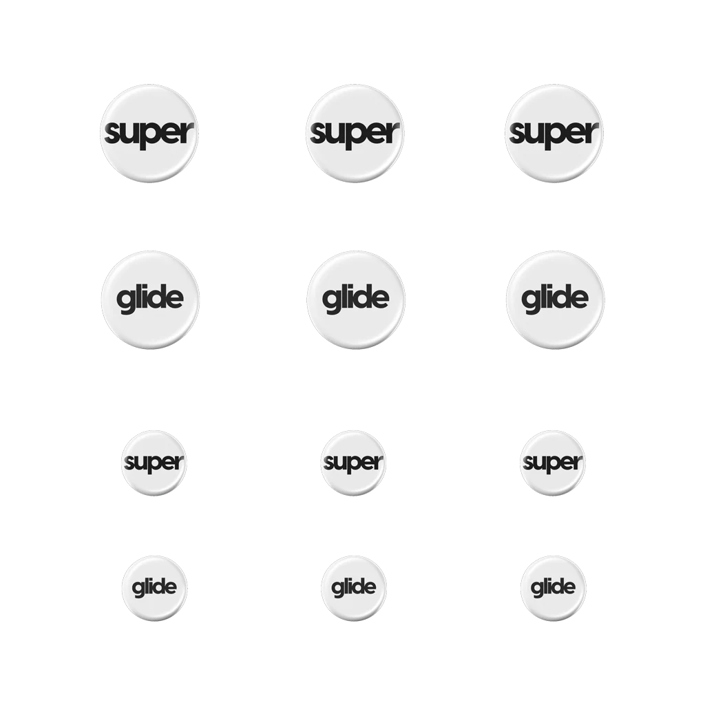 Pulsar Superglide 2 Type C Universal Mouse Skates - 6mm & 9mm Dots (12pcs) - Perfect for Gaming Mice, Laptops & Precision Devices