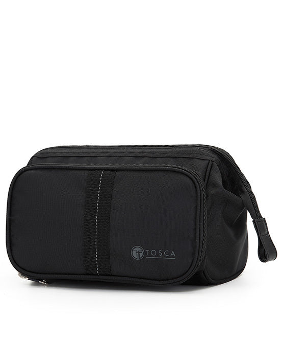 Premium TOSCA TCA581 Grooming Organizer - Black | Travel & Home Storage for Men's Grooming Essentials
