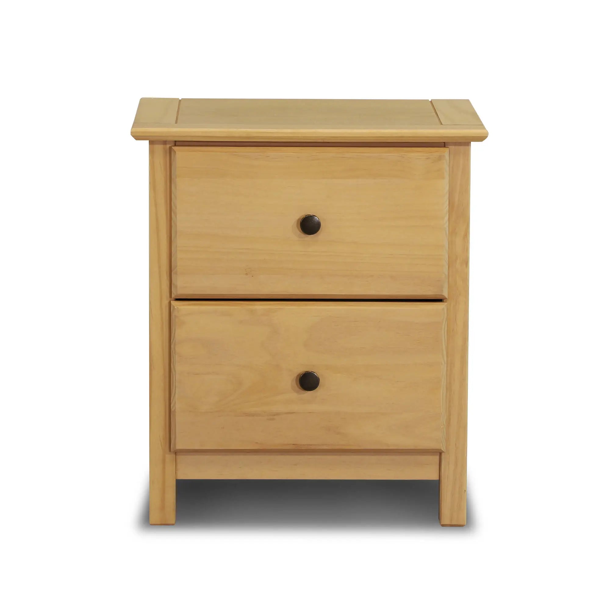 Modern Wooden Shaker 2-Drawer Nightstand - Bedside Table with Storage for Bedroom, Living Room & Guest Room - Compact Nightstand with Smooth Gliding Drawers for Home Decor