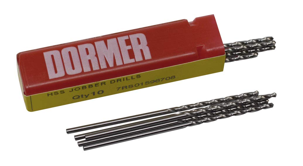 10-Pack Dormer #56 High-Speed Steel Twist Drill Bits for Jewelry Making, Metalworking & DIY Crafts - Perfect for Rotary Tools, Engraving & Precision Drilling