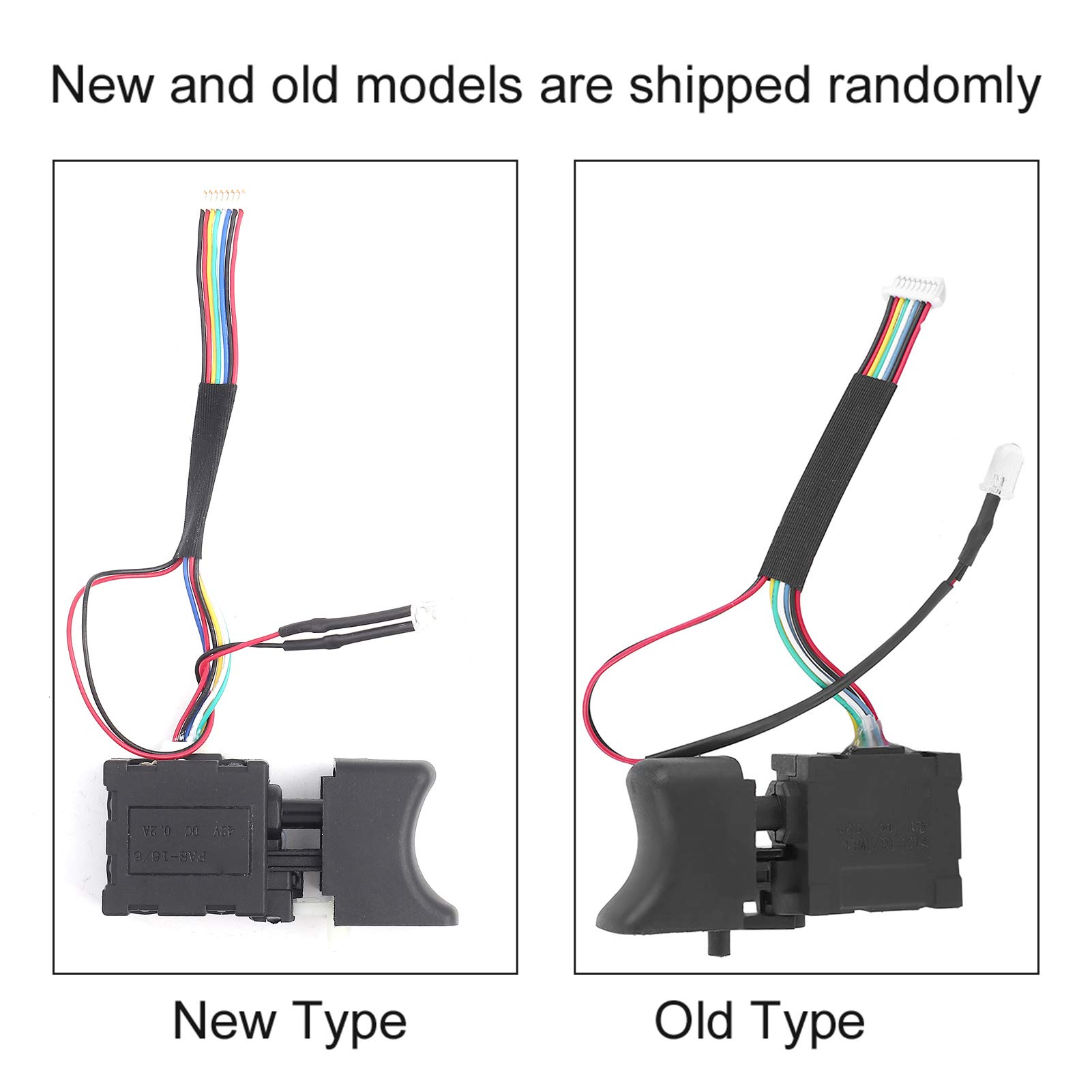 7.2V-24V Electric Drill Switch - Black Adjustable Speed CW/CCW Trigger Switch Replacement for FA2-16/1WEK - Perfect for DIY Projects, Home Repairs & Professional Use