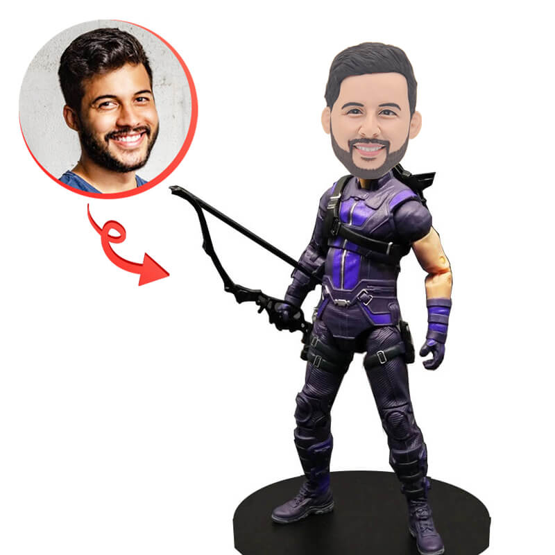 Custom Hawkeye Bobblehead - Personalized College Sports Fan Gift - Unique Handmade Collectible for Iowa Hawkeyes Fans - Perfect for Game Day, Office Desk, or Sports Memorabilia Collection