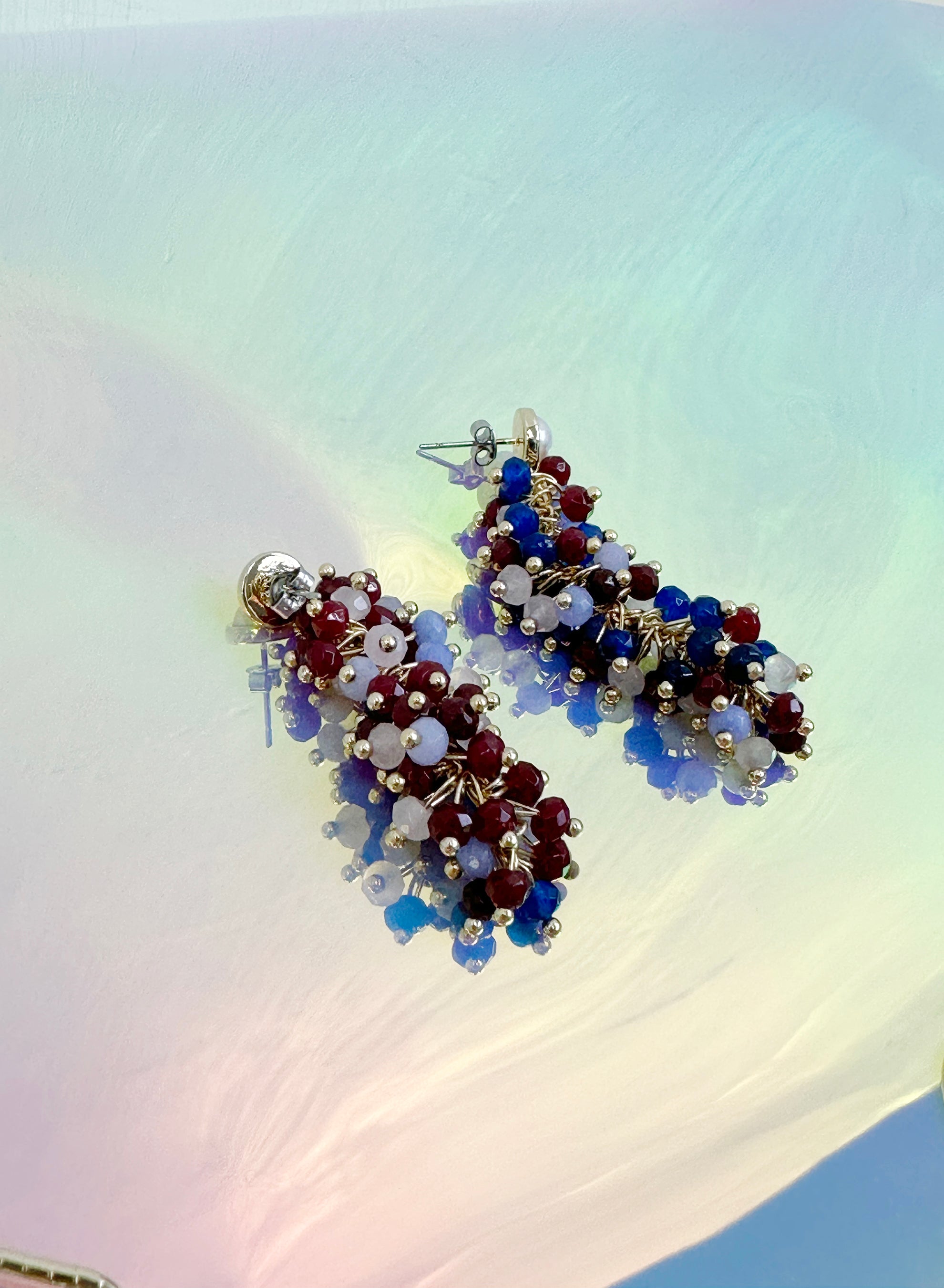 Fruity Colorful Gemstone Earrings JE017 - Vibrant Handmade Jewelry for Women | Perfect for Parties, Weddings & Everyday Wear