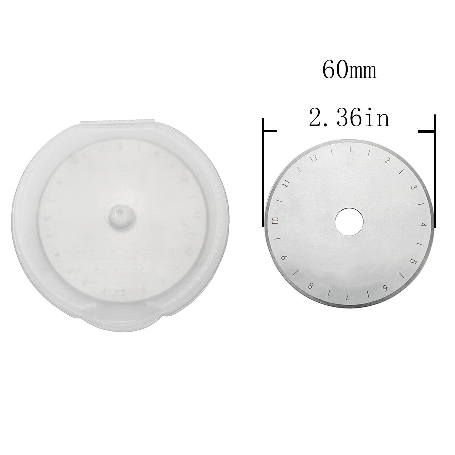 5PCS 60mm Rotary Cutter Blades - Premium Fabric & Leather Cutting Tool for Sewing, Quilting, DIY Crafts | Sharp Replacement Blades for Rotary Cutters | Perfect for Quilters, Tailors & Craft Enthusiasts