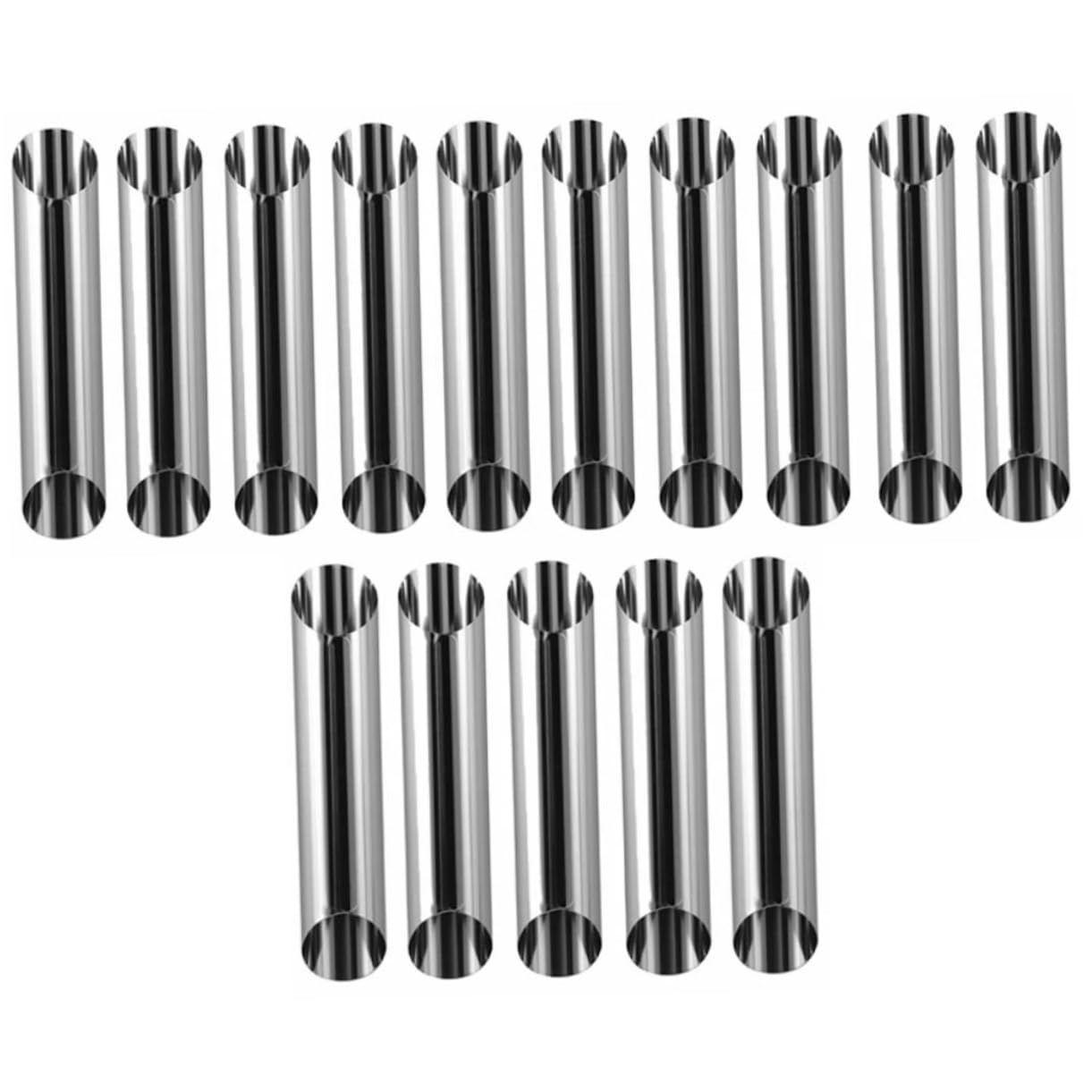 Premium Stainless Steel Croissant Mold Set - 15pcs Professional Butter Horn Danish Pastry Baking Tubes for Perfect Hollow Bread & Sweet Cones | Ideal for Home Bakers, Pastry Shops & Commercial Kitchens
