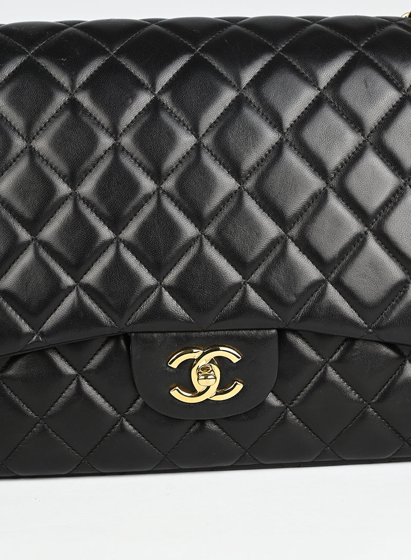 Chanel Timeless Jumbo Black Leather Handbag - Luxury Designer Tote Bag for Women, Perfect for Work, Travel & Evening Events