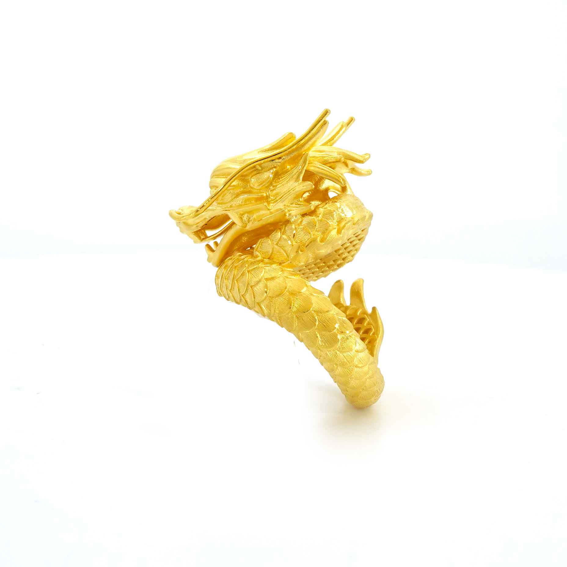 24K Gold Dragon Ring for Men - Elegant & Durable Jewelry Gift for Birthday, Anniversary, and Special Occasions