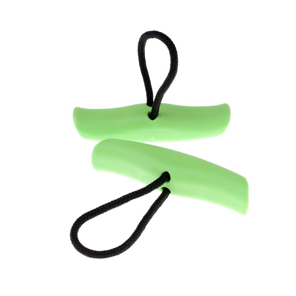 Bevve 2X Heavy Duty Nylon Canoe Kayak Boat Toggle Carry Handle Grip with Rope Accessories - Green for Kayaks, SUP Paddles, Fishing Boats & Water Sports Gear - Perfect for Easy Transport and Secure Storage