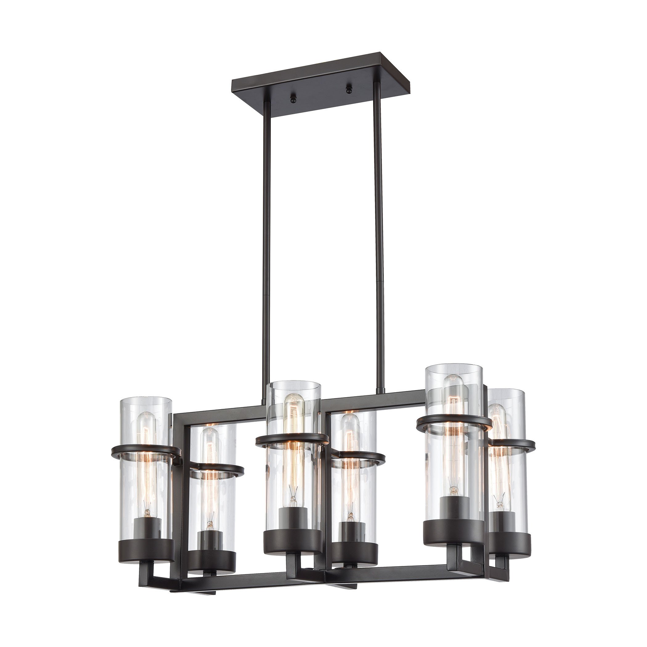 Holbrook 6-Light Billiard & Island Pendant - Oil Rubbed Bronze Finish - Perfect for Kitchen Island, Dining Room, or Game Room Lighting