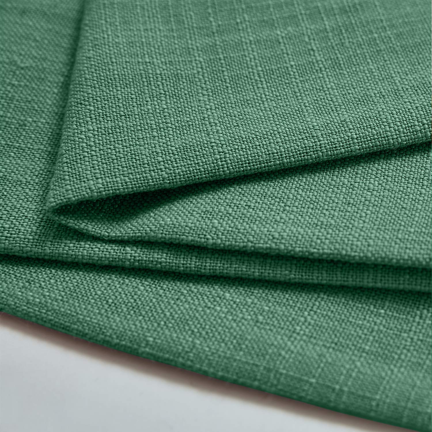 Frelement Breathable Faux Linen Blackout Curtains - Noise Reducing Thermal Insulated Drapes with 4-in-1 Header for Bedroom, Living Room & Office - 52x96 Inches, Single Panel (Peacock Design) - Perfect for Light Control, Privacy & Energy Savings