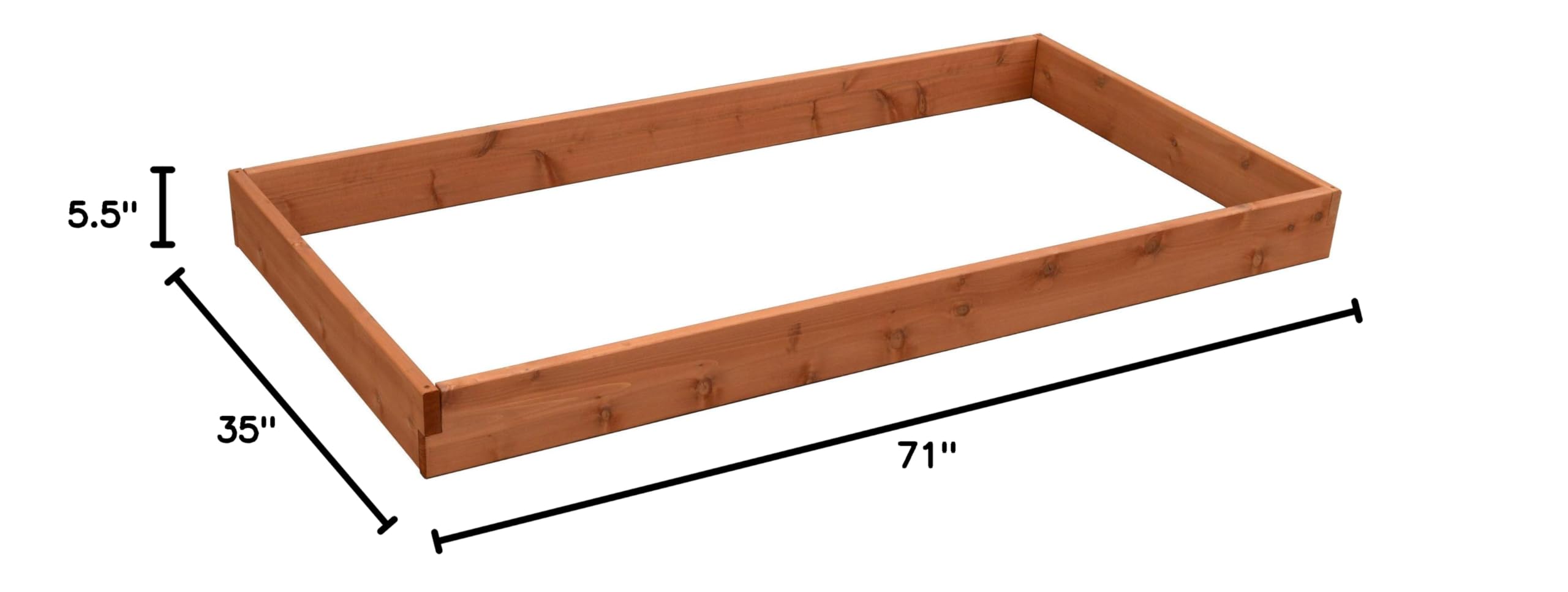 Premium Red Cedar Wood Raised Garden Bed - 5.5