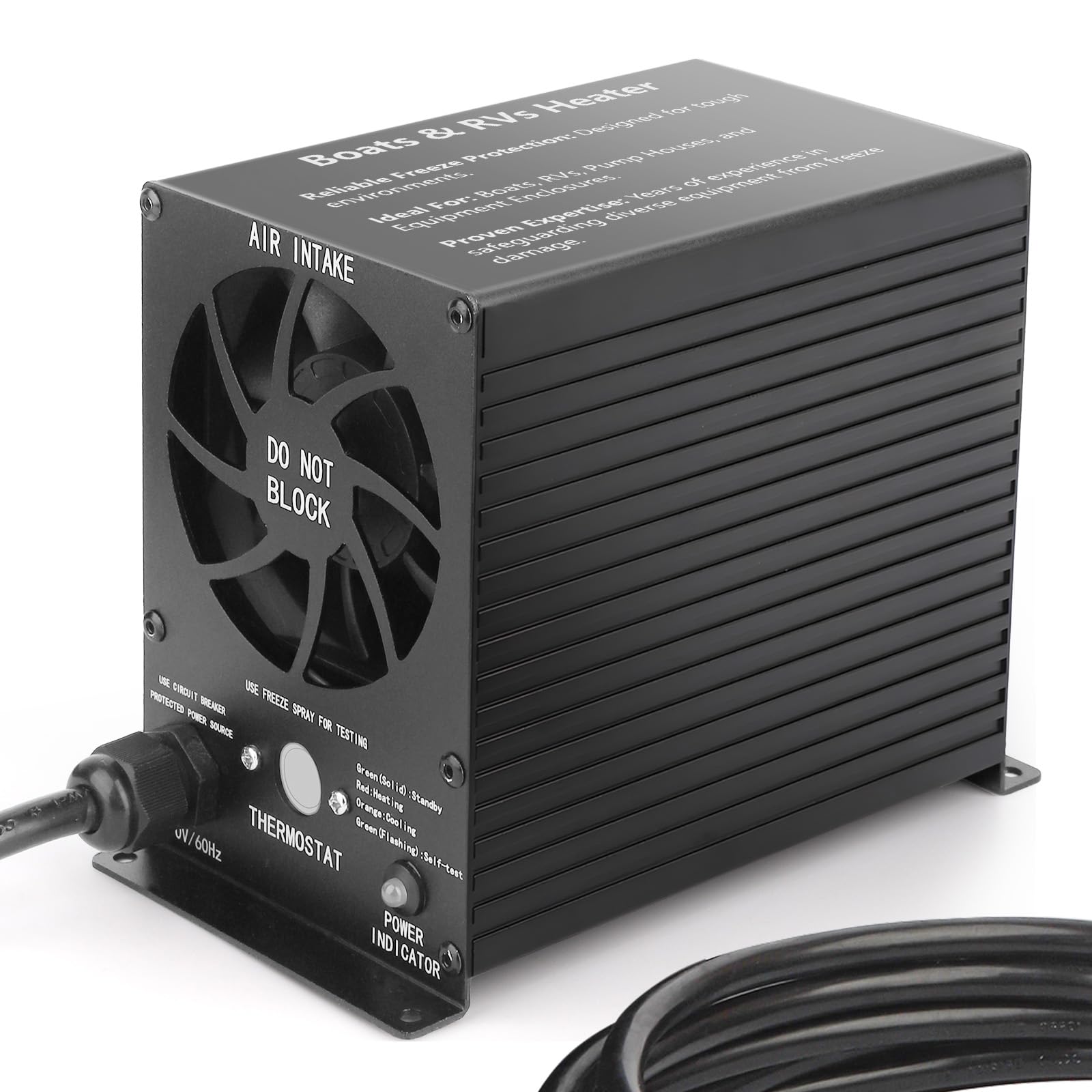 400W Marine Boat Heater - Engine Compartment & Bilge Heater with PTC Technology | Reliable Freeze Protection for Boats, Well Houses & Greenhouses | Perfect for Winter Boating & Cold Climate Storage