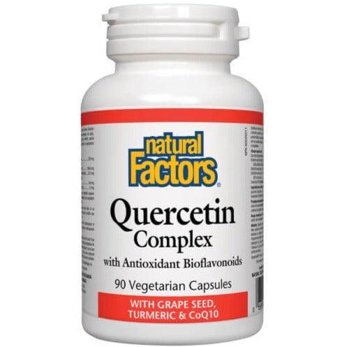 Natural Factors Quercetin Complex 90 Veggie Caps - Immune Support Supplement with Vitamin C & Bromelain | Antioxidant for Allergy Relief & Seasonal Wellness | Supports Respiratory Health & Inflammation Response
