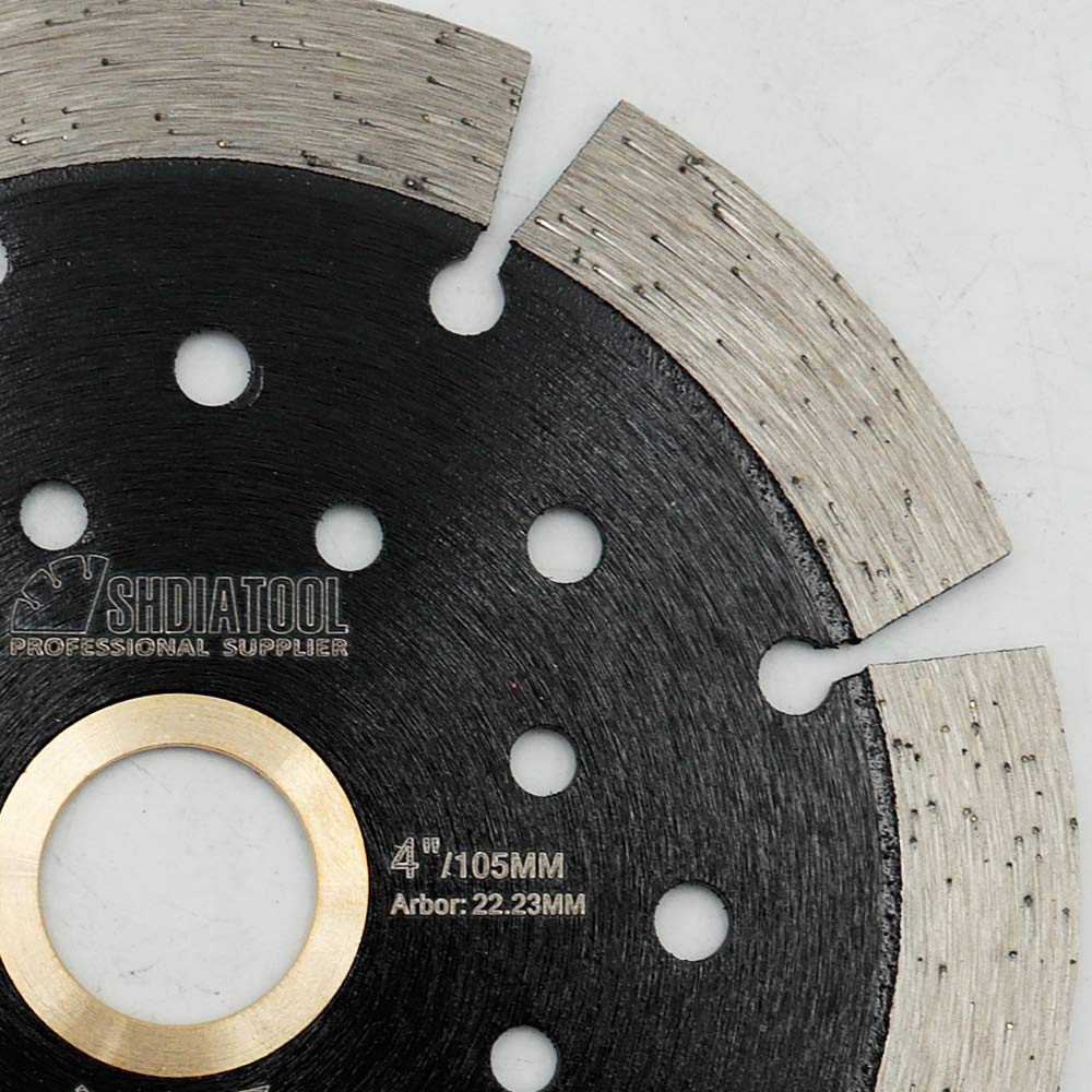 **SHDIATOOL 5 Pack 4 Inch Diamond Blades for Concrete, Stone, Brick, Block – Dry/Wet Segmented Cutting Wheel Disc for Angle Grinder (5/8-7/8 Arbor) – Perfect for Masonry, Construction & DIY Projects**