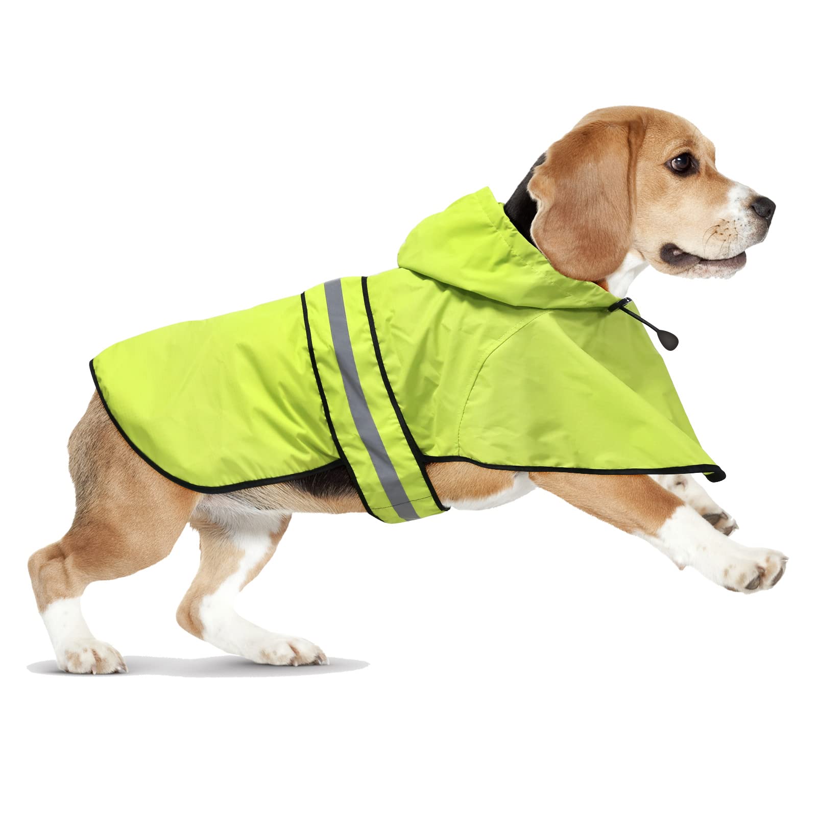 Waterproof Dog Raincoat with Hood - Adjustable Reflective Windproof Poncho for Small Medium Large Dogs | Lightweight Pet Rain Jacket with Leash Hole | Perfect for Walking, Hiking & Outdoor Adventures in Rainy Weather