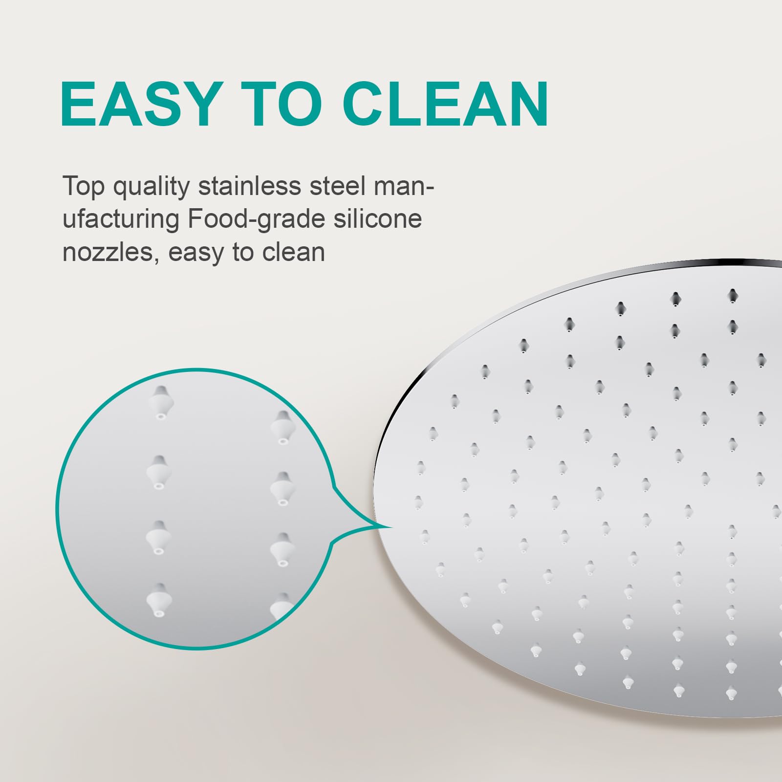 Premium Stainless Steel Rain Shower Head - Heavy Duty All Metal Construction, High Pressure Water Flow, Easy Installation - Modern Ultra-Thin Design for Bathroom & Spa (Chrome, 12 Inch) - Perfect for Relaxing Rainfall Shower Experience
