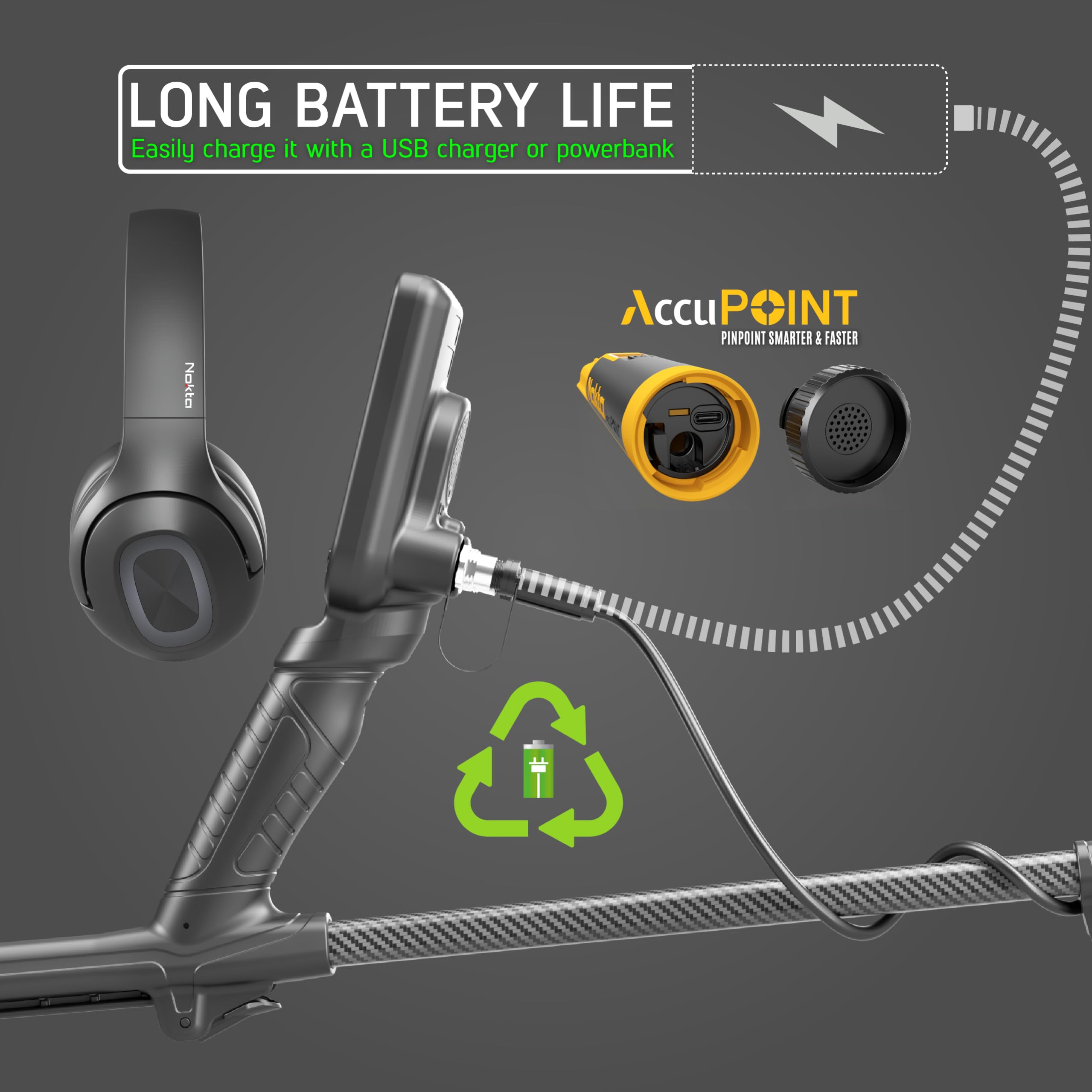 Nokta Simplex Ultra WHP Waterproof Metal Detector with Wireless Headphones, 11
