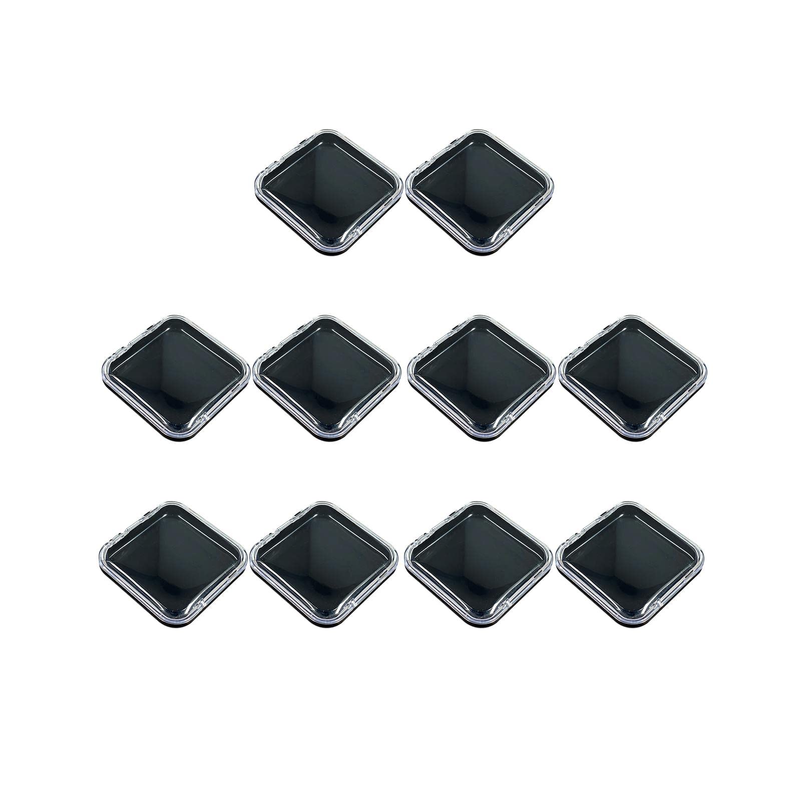 THE STYLE SUTRA® 10-Piece Black Press-On Nail Storage Box Set - Small Nail Organizer for Salon & Home - Nail Art Decorations & Manicure Accessories Kit - Perfect for Travel, Gifts & Professional Use