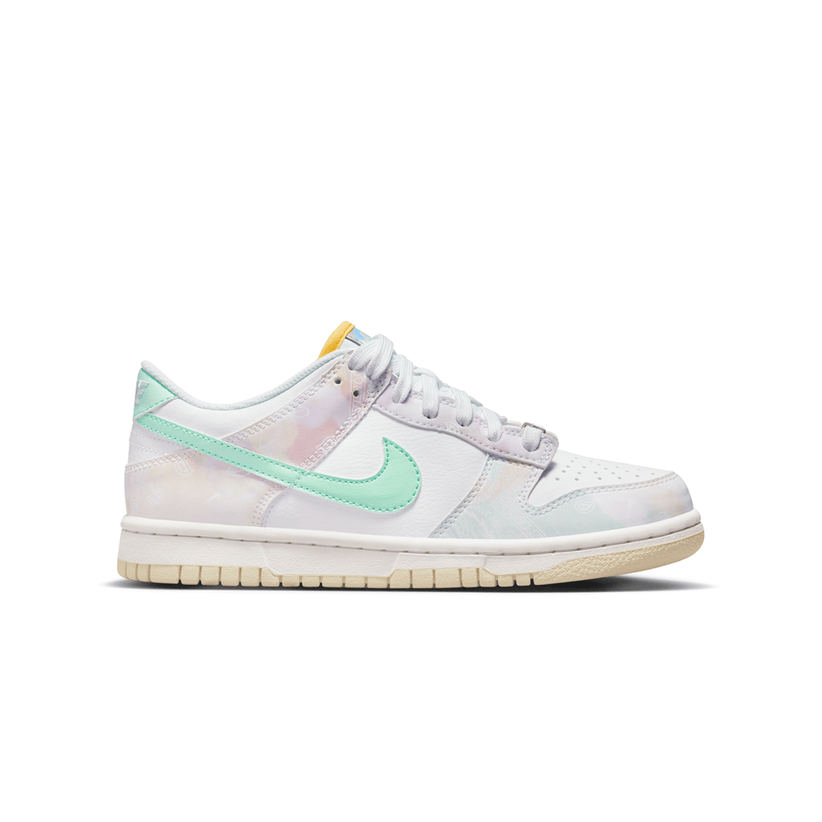 Nike Kids' Dunk Low 'Pastel Paisley' Sneakers - Lightweight Basketball Shoes for Boys & Girls - Perfect for School, Sports & Casual Wear